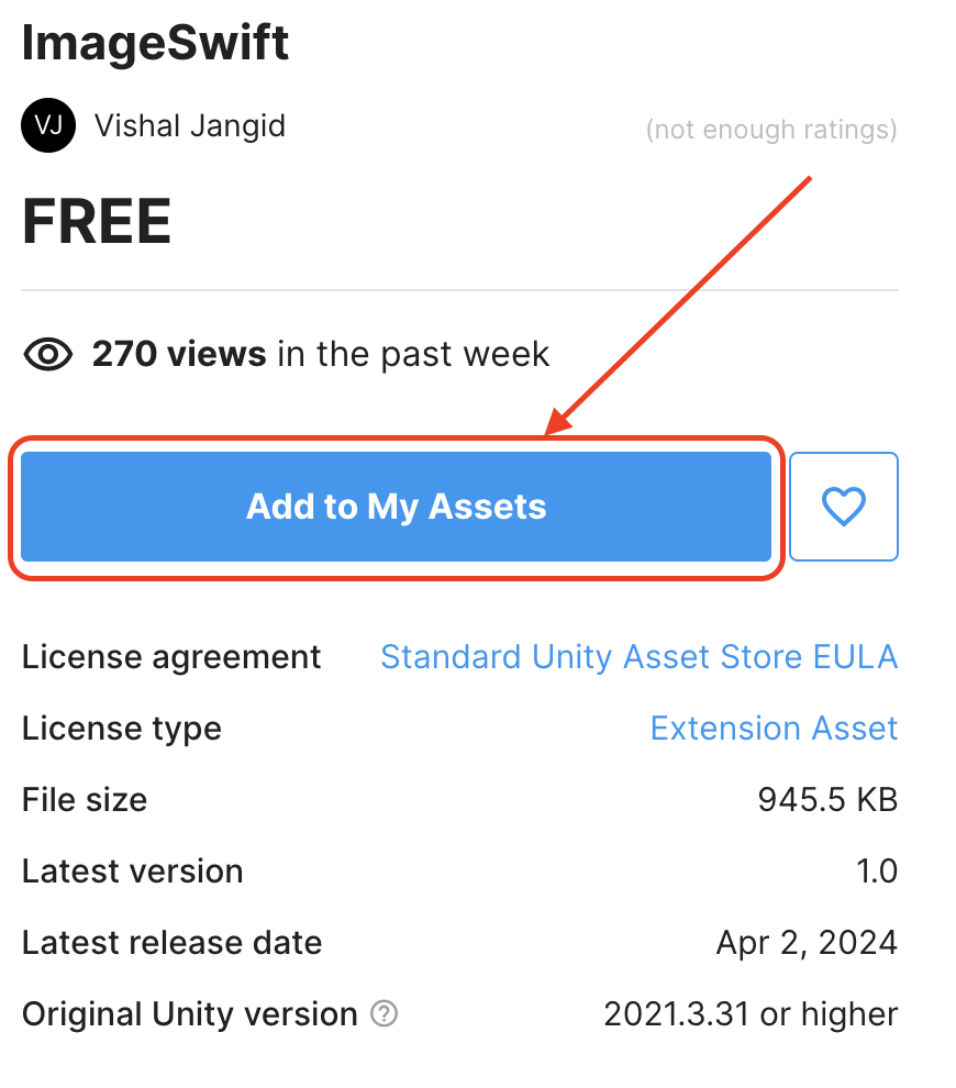 ImageSwift - Unity Asset Store - Add To Assets