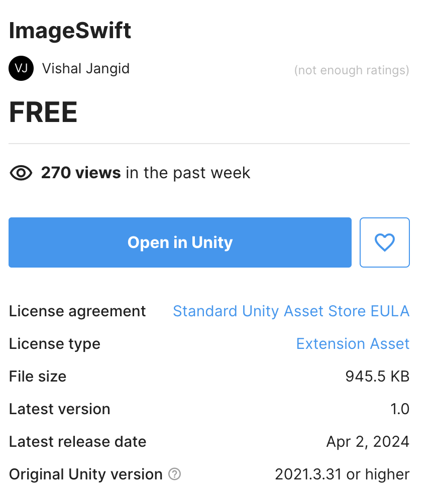 ImageSwift - Unity Asset Store - Open in Unity